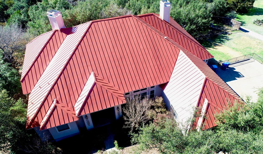 Completed residential roof replacement with new shingles